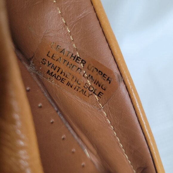 André Assous Womens Size 8.5 Loafers Leather Driving Moccasins Tan Made In Italy - Picture 8 of 11